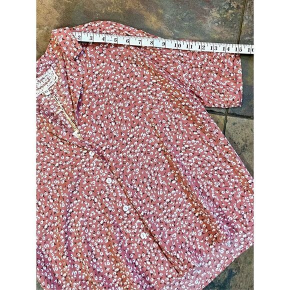 NWT Pink Martini Button Up Floral For Me Again Pink XS - Picture 5 of 10